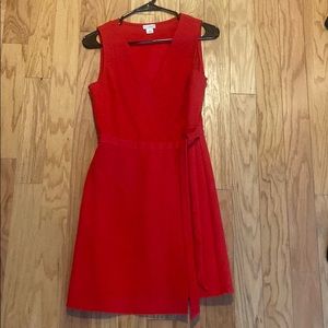 Jcrew Factory Ponte Wrap Tie Waist Dress